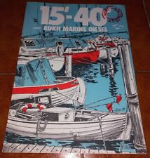 BROCHURE DEPLIANT ADVERTISEMENT BUKH MARINE DIESEL 15' - 40 MOTORI NAUTICA 1975