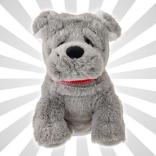 Peluche Bulldog grigio seduta