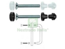 2PZ FISSAGGIO SINGOLO PER LEGNO ALLUMINIO MM.300 350 IN NYLON COLORE BIANCO: