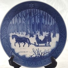 Piatti da parete Royal Copenhagen 1967 e 1984 blu e bianchi