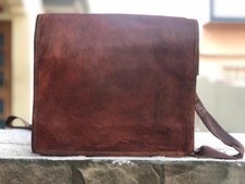 Valigetta uomo vera capra per laptop in pelle borsa morbida vintage tracolla ...