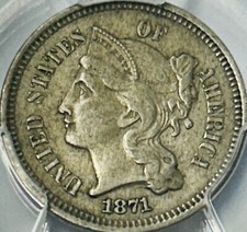 1871 Nichel tre centesimi