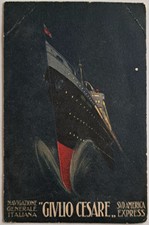 Genova - Navigazione Generale Italiana GIULIO CESARE Sud America Express 1925