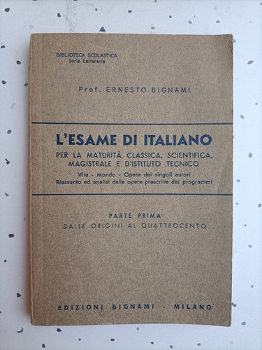 Esame italiano ernesto - l'esame,