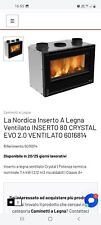 Inserto camino caminetto a legna NORDICA 80 Crystal Evo 2.0 ventilato 7,4 kW