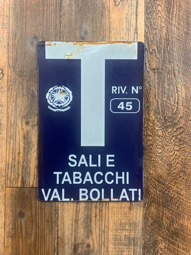 Insegna metallo sali e - insegna,