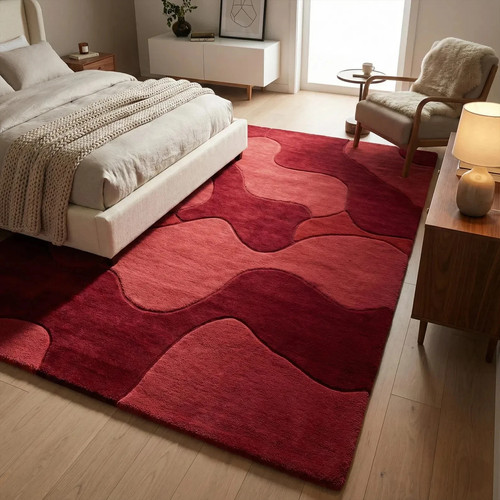 Tappeto astratto trapuntato - , a