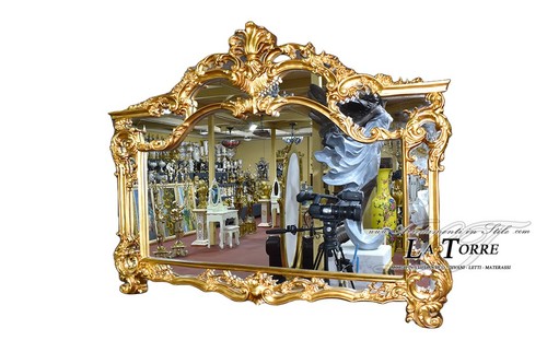 Specchiera classica foglia oro