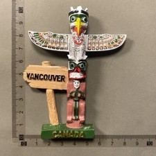 Totem Pole Vancouver Canada Tourist Souvenir 3D Resina Frigorifero Calamita