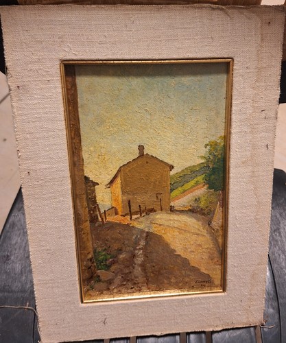 Dipinto olio cartone - ad,