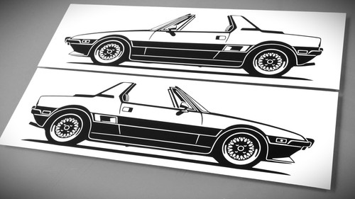Kit adesivi fiat x19 sticker - adesivi,
