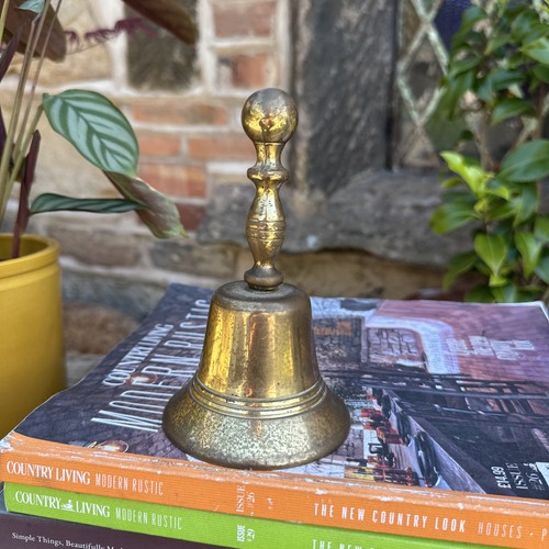 Vintage brass bell dinner - brass,