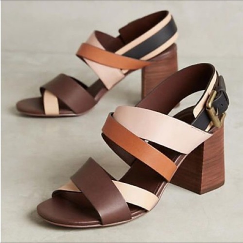 Sandali con tacco blocco - con,