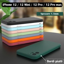 Cover Custodia per Apple iPhone 12 / Pro / Max in TPU Opaco morbido Bordi piatti