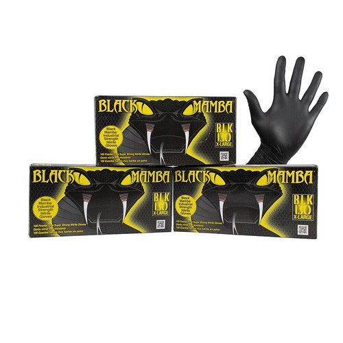 Guanti nitrile nero mamba - in,