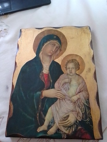 Icona antica madonna con - icona,