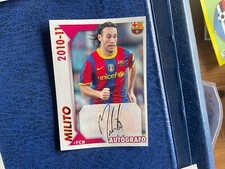 PANINI BARCELONA 2010/11 MILITO AUTOGRAFO N 47   NUOVA