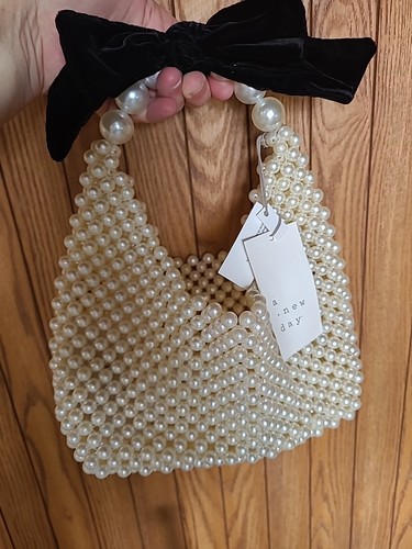 Off white faux pearl beaded - off,