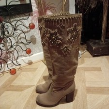 Stivali western marroni al