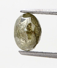 Diamanti Naturali Sciolti | Diamante Verde Oliva | 0,82 Ct Diamante Ovale