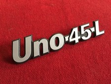 FIAT UNO 45 L LOGO SIGLA EMBLEMA FREGIO STEMMA SCRITTA TARGHETTA BADGE TARGA