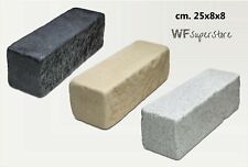 Mattone Pietra Ricostruita 25x8x8 - muri aiuole blocchetti Mattoni Giardino