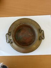 ANTICO E PICCOLO BRACIERE IN RAME E OTTONE CON MANIGLIE-DIAMETRO CM. 20 D' EPOCA