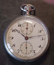 OROLOGIO DA TASCA CRONOGRAFO CON VALJOUX CAL. 61 VBB CON PULSANTE CORONA