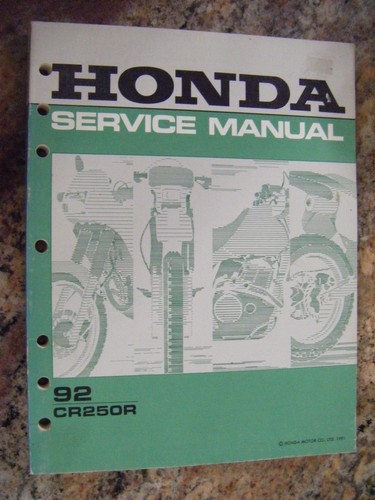 Honda cr250r 1992 manuale - honda,