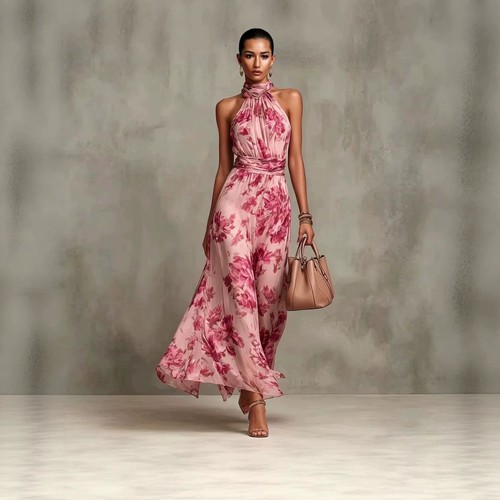 Maxi abito donna floreale