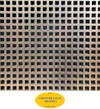 Lastra Lamiera Forata zincata foro quadro mm 10 sp. mm 1 -  mm 500x1000 -griglia