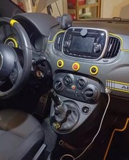 3 COPRI PULSANTI ANELLI CONSOLE CENTRALE FIAT 500 ABARTH 595 695 STAMPA3D Colori