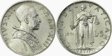 5 LIRE 1951 - CITTÀ DEL