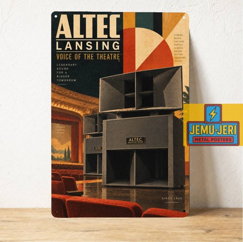 Insegna poster metallo altec - poster,