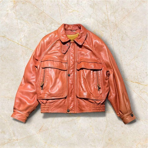 Giacca premium pelle arancione - giacca,