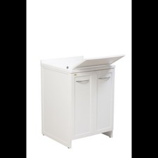 MOBILE LAVATOIO CM.60X60  SERIE ESTERNO ALLUMINIO BIANCO 