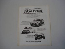 advertising Pubblicità 1973 FORD ESCORT/CAPRI RS 2600