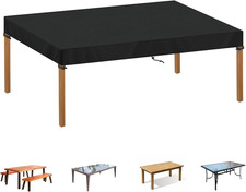 Copritavolo Da Esterno 160X100X15Cm Copri Tavolo E Sedie Da Esterno Teli Copertu