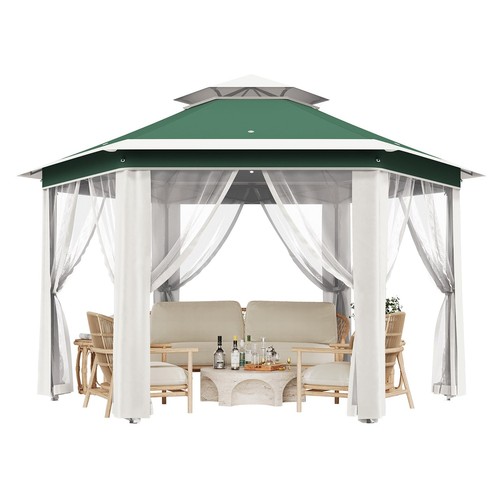 Gazebo 9x3 idrorepellente - 3,9x3,9m,