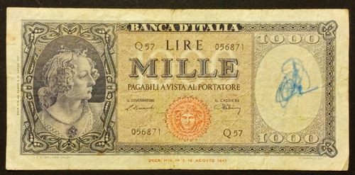 1000 lire 1947 bb italia - lire, 20/03/1947