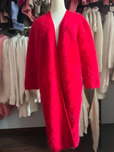 Cardigan lungo soffice rosso