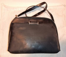 BORSA DONNA MANDARINA DUCK VINTAGE ANNI '90 IN PELLE NERA ORIGINALE