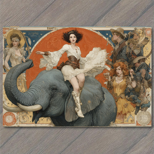 Stivali cowgirl cerchio rosso