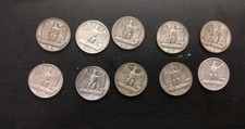 LOTTO DI 10 PEZZI DA 5 LIRE 1928 RARO 29, 30 E 1927 AQUILINI ARGENTO REGNO Vi Em