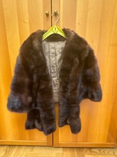 mantella visone usata marrone 