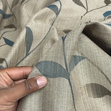 Tenda Broccato Foglie Teal