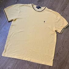 T-shirt girocollo Polo by Ralph Lauren in maglia piqué - giallo pallido - taglia L