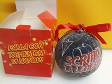 PALLA CON TORMENTONI DI NATALE CONAD BRANDANI SCRITTO LA PALLINA DECORATIVA
