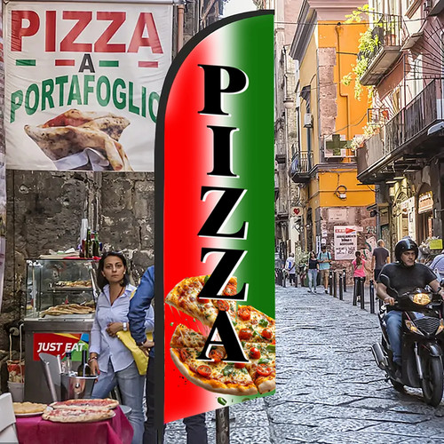 Bandiera piuma pizza spiaggia