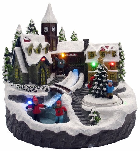 Led villaggio invernale - villaggio, con